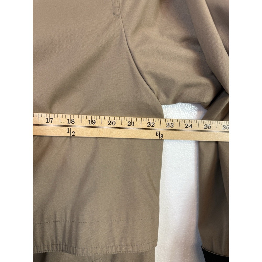 London Fog Limited Edition Jacket Womens M Tan Khaki Hooded Full Zip Coat Button - Picture 7 of 9